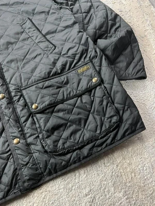 Vintage 90's Polo by Ralph Lauren Men’s Black Grey Padding Quilted Hunting Jacket – photo 2